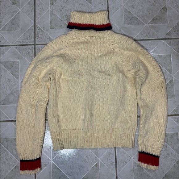 Vintage U.S. Polo Assn. Cream Sweater with American Flag - Picture 5 of 5